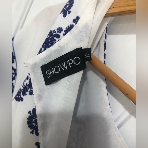 Showpo White Dress with Purple Floral Detail - Picture 3 of 3